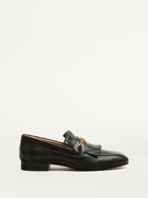 VLOGO SIGNATURE KIDSKIN LOAFER WITH FRINGES