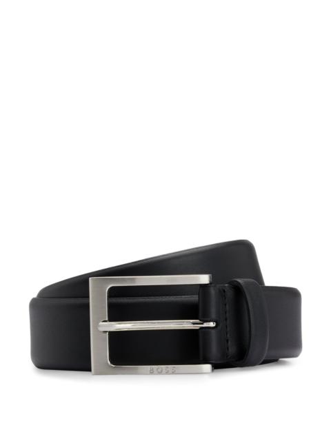 BOSS NAPPA-LEATHER BELT WITH PIN BUCKLE