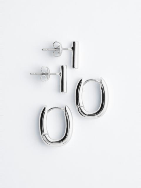 & Other Stories Polished Brass Earring Set