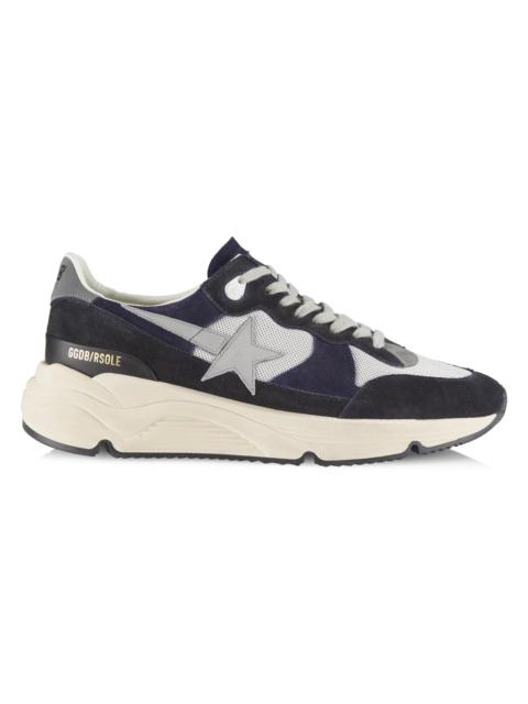 Golden Goose Unisex Running Sole Low-Top Sneakers - Silver Blue Grey