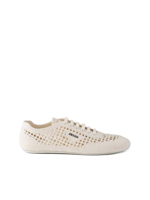Prada round-toe lace-up sneakers