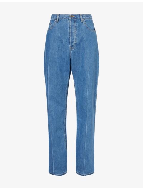Valentino Straight-Leg Washed Denim Jeans