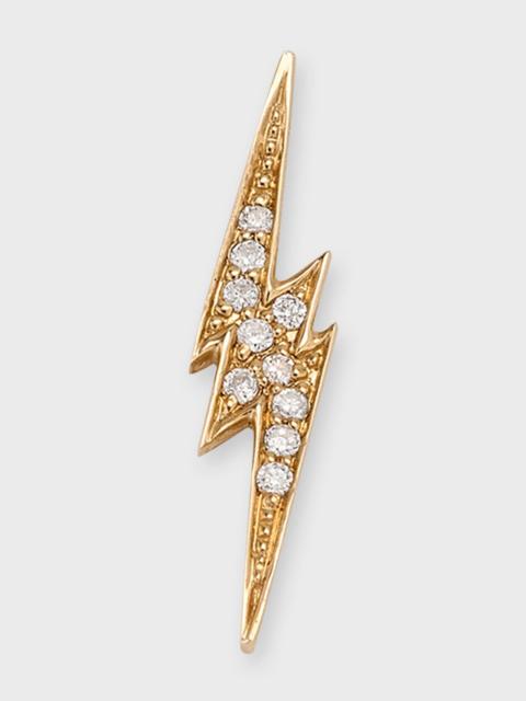 SYDNEY EVAN 14k White Gold Diamond Lightning Bolt Stud Earring, Single