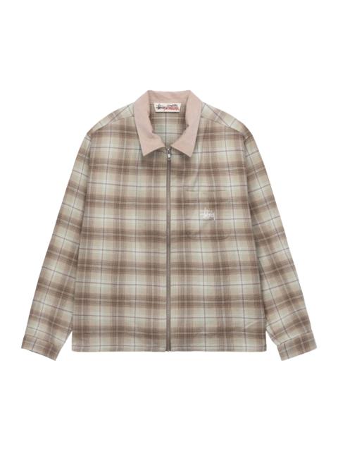 Stüssy Stussy Frank Plaid Zip Shirt 'Tan'