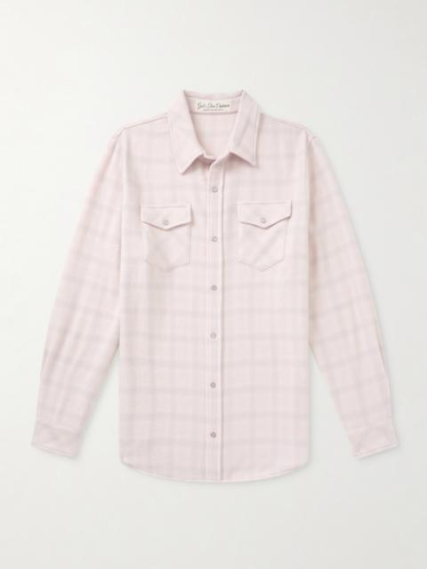 God’s True Cashmere Clarity Ombre Checked Cashmere Shirt