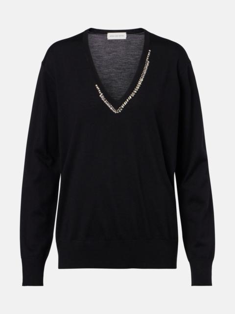 Dries Van Noten Embellished wool sweater