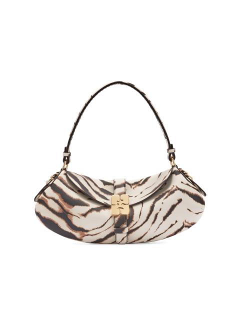 GANNI Women's B-Kat Zebra Shoulder Bag - White