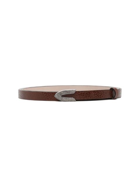 Brunello Cucinelli thin buckle belt