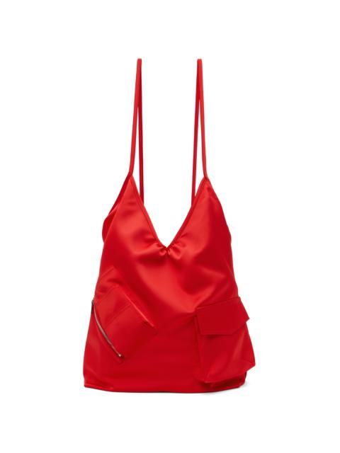 We11done Red Pocket Touch Tote