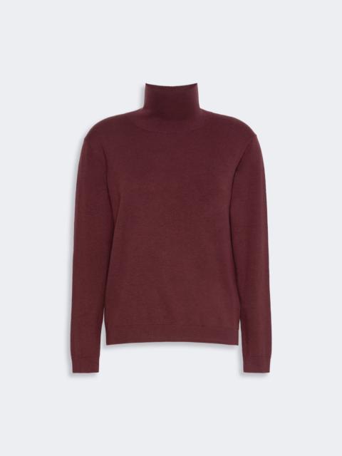 WEEKEND Max Mara KIKU Wool and silk knit turtleneck - BORDEAUX