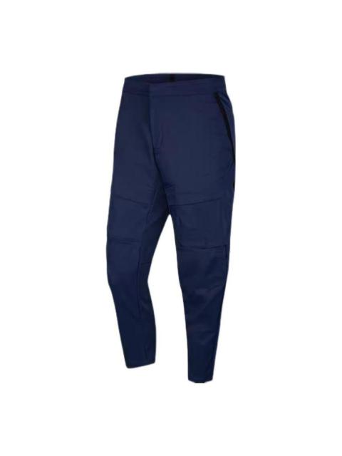 Men's Nike Solid Color Button Straight Sports Pants/Trousers/Joggers Autumn Blue DH2571-410