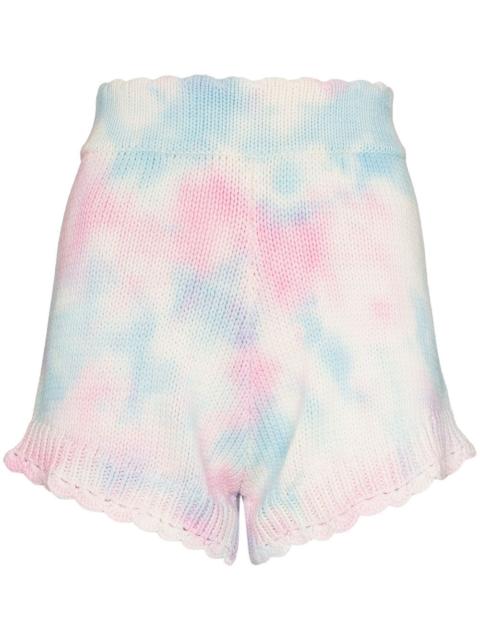 LoveShackFancy Karissa knitted tie-dye shorts