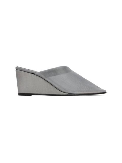 gimaguas Gray Slip On Wedge Heels