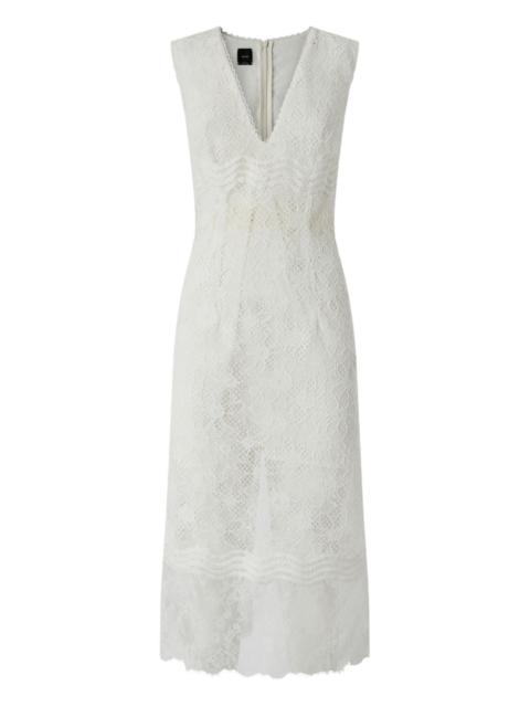 PINKO lace-overlay V-neck dress