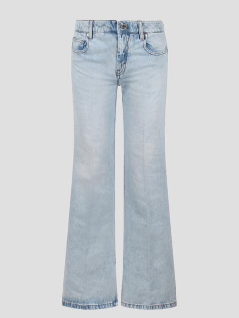 Slitted flare fit jeans