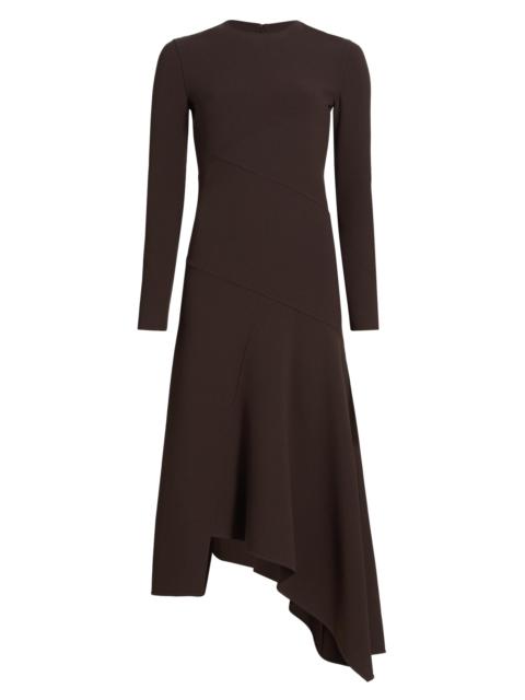 MICHAEL KORS COLLECTION Women's Wool Handkerchief Midi-Dress - Chocolate