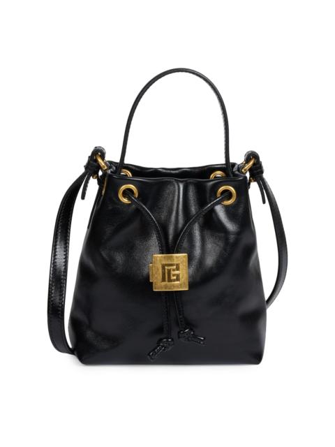 Balmain Women's Pulse Leather Crossbody Bucket Bag - Noir