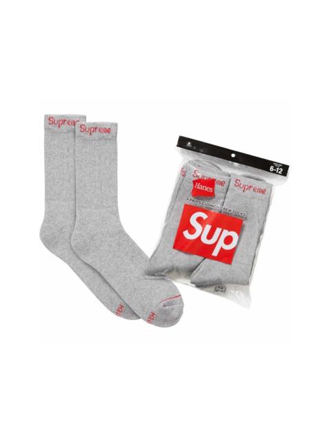 Supreme®/Hanes® Crew Socks (4 Pack)