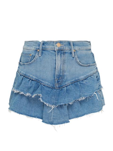 MOTHER Ruffle Mini Skirt