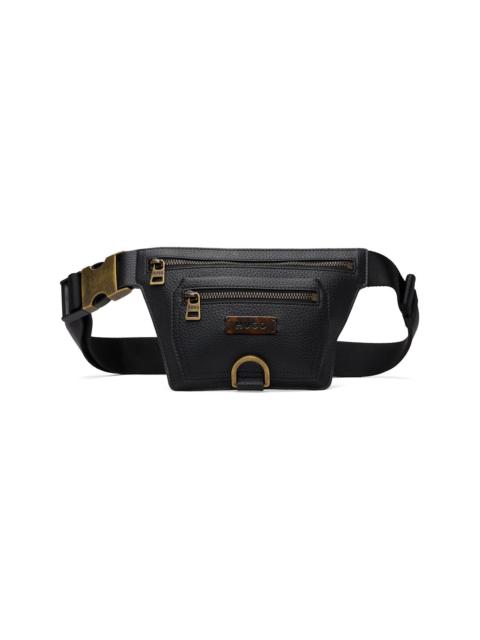 HUGO Black Grained Belt Bag