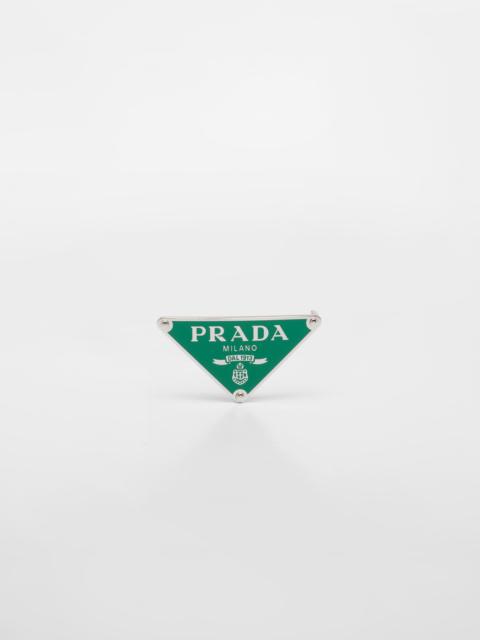 Prada Enameled metal belt buckle