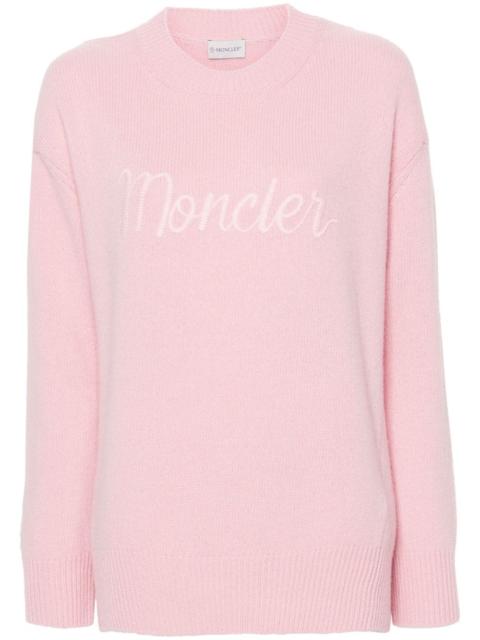 Moncler logo-embroidered jumper