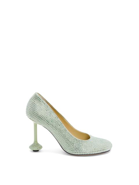 Loewe Toy pump in suede and allover rhinestones