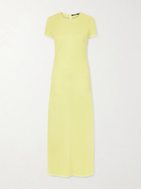 JACQUEMUS The Maille knitted maxi dress Yellow