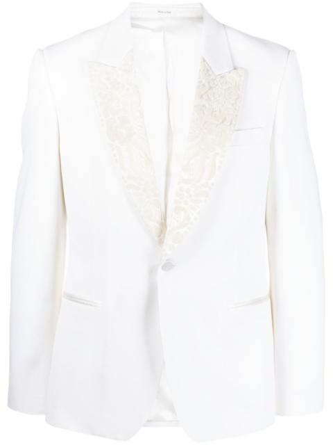 Alexander McQueen embellished-lapels single-breasted blazer