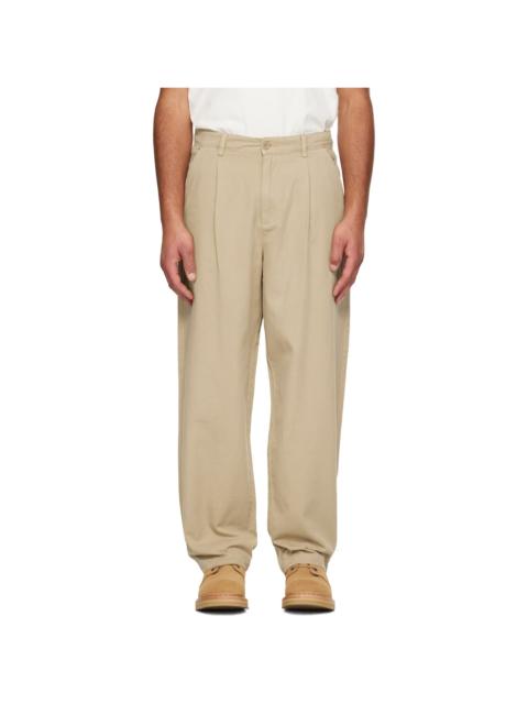 Dime Taupe Baggy Chino Trousers