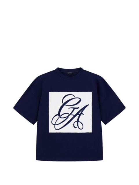 GIORGIO ARMANI embroidered logo T-shirt