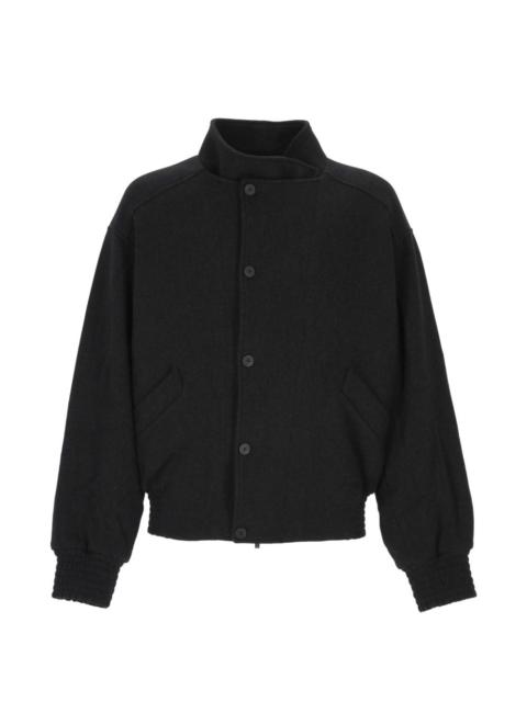 JACQUEMUS funnel-neck elasticated-trim jacket