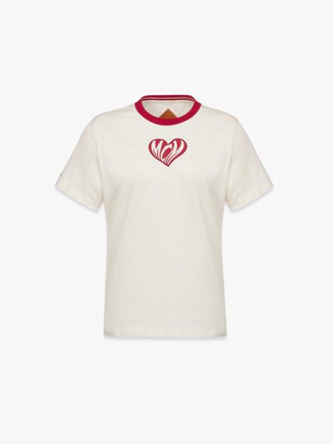 MCM Heart Logo T-Shirt in Organic Cotton