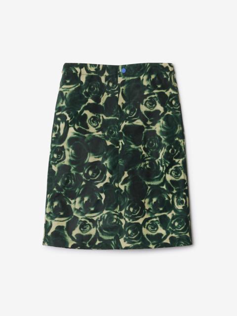Burberry Rose Waxed Cotton Skirt