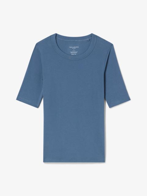 M.M.LaFleur Chana Fitted T-Shirt - Organic Ribbed Pima Cotton