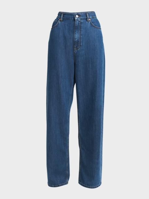 Valentino Wide-Leg Denim Jeans