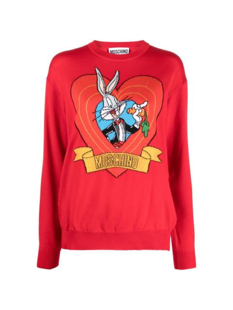 Moschino Bugs Bunny intarsia-knit jumper