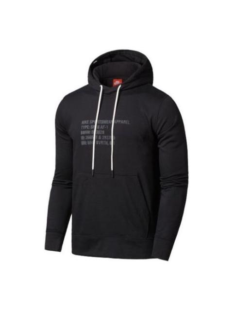 Nike Men's Nike Alphabet Pattern Loose Long Sleeves Black AH2021-010