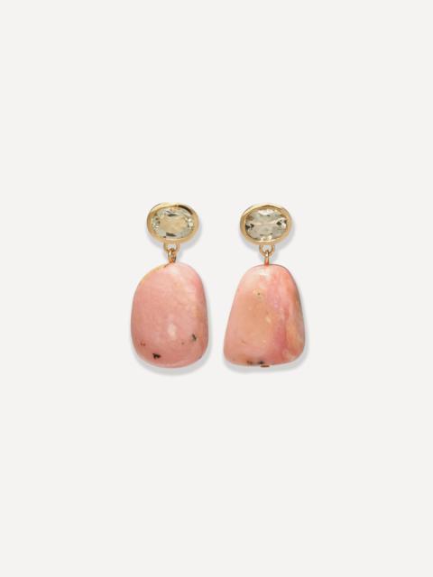 LIZZIE FORTUNATO 24ct Gold-Plated Rosado Drop Earrings