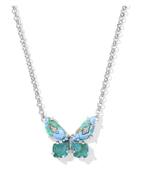 KENDRA SCOTT Bianca Butterfly Silver Short Pendant Necklace