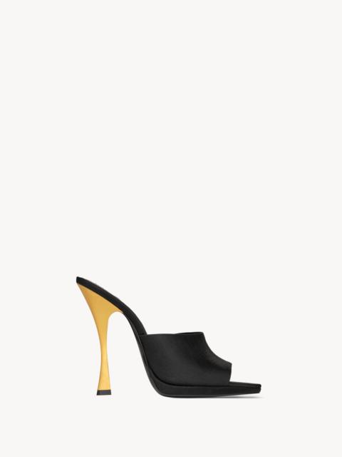 SAINT LAURENT LEON MULES IN SATIN
