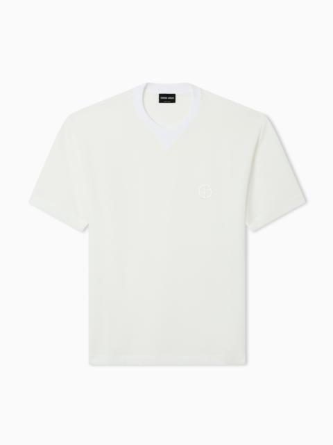 GIORGIO ARMANI TECHNICAL WAFFLE T-SHIRT