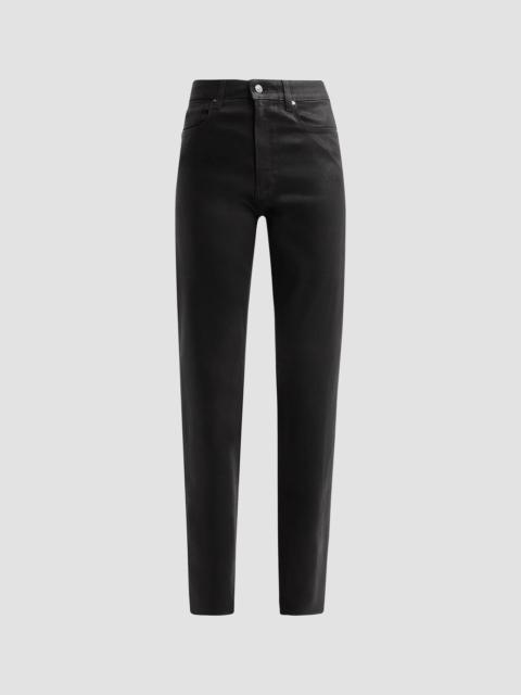 PAIGE Women's Stevie Coated High-Rise Stovepipe Jeans - Black Fog Luxe