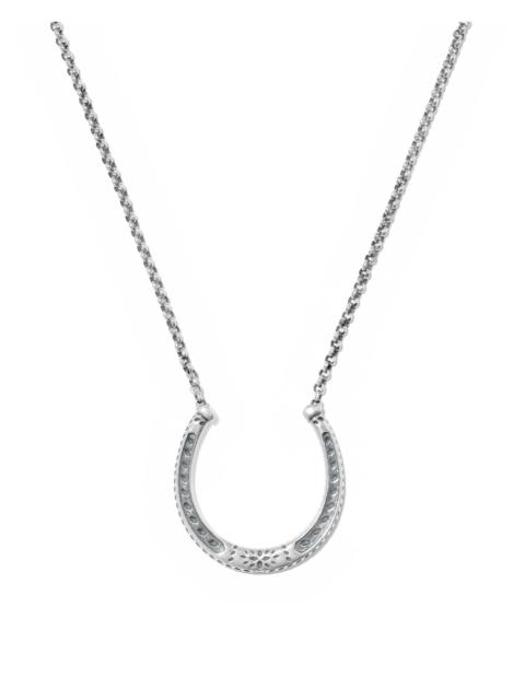 KENDRA SCOTT Metal Horseshoe Oxidized Sterling Silver Short Pendant Necklace