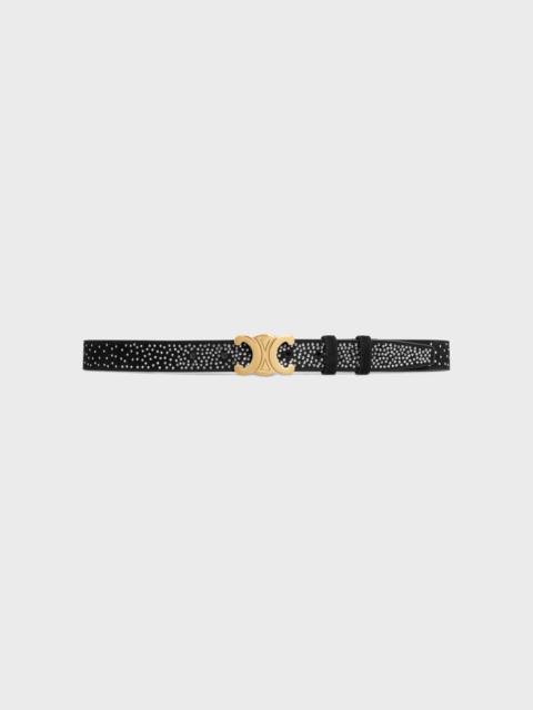 Medium Triomphe Belt in Suede Goatskin with strass