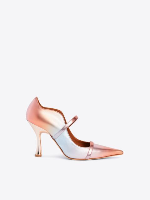 MALONE SOULIERS Maya 90 - Sunset Ombre Double Strap Pumps