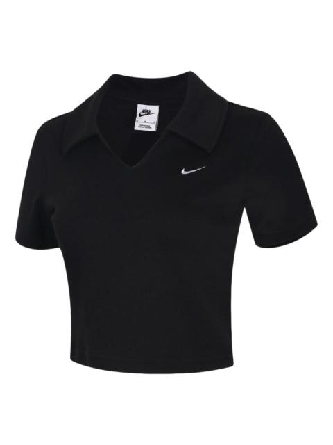Nike (WMNS) Nike Cropped T-Shirt 'Black' IO2730-010