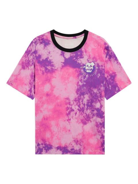 Li-Ning BadFive Skull Graphic Tie Dye T-shirt 'Pink Purple' AHSS389-5