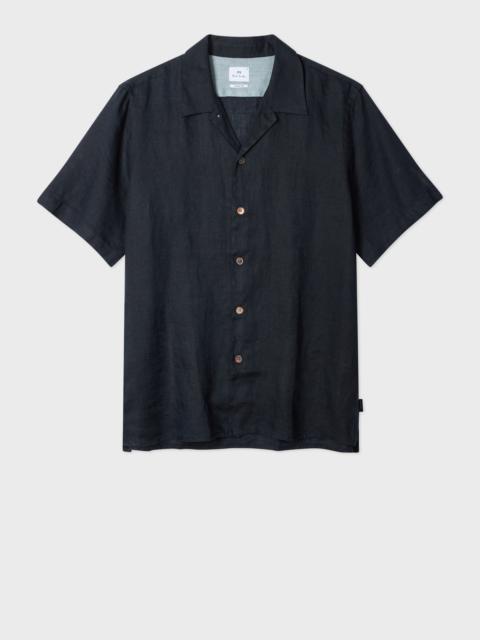Paul Smith Casual-Fit Piece-Dyed Navy Linen Shirt