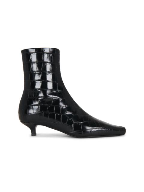 TOTEME Slim Croco Embossed Ankle Boot